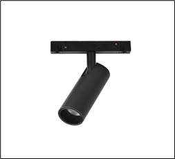 LAMP DE RIEL GU10 NEGRO 