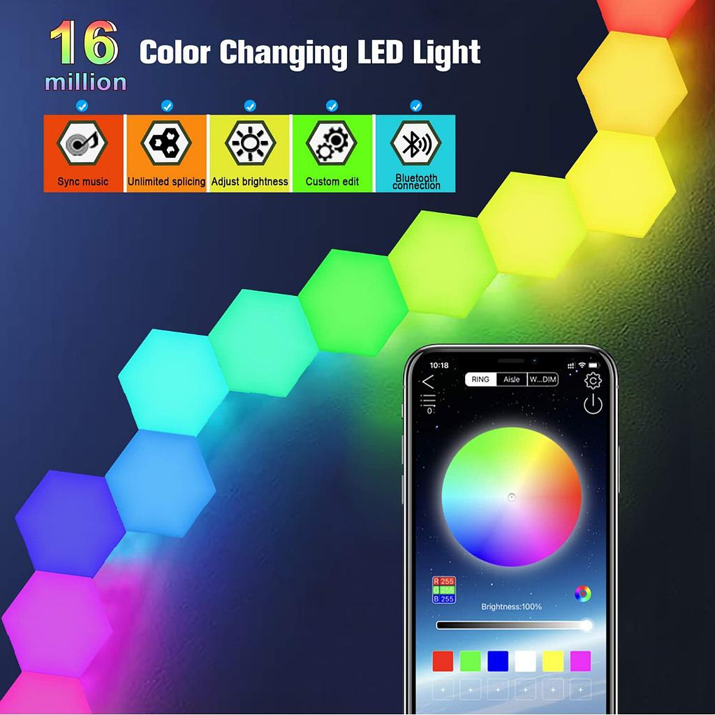 LUCES LED HEXAGONALES 