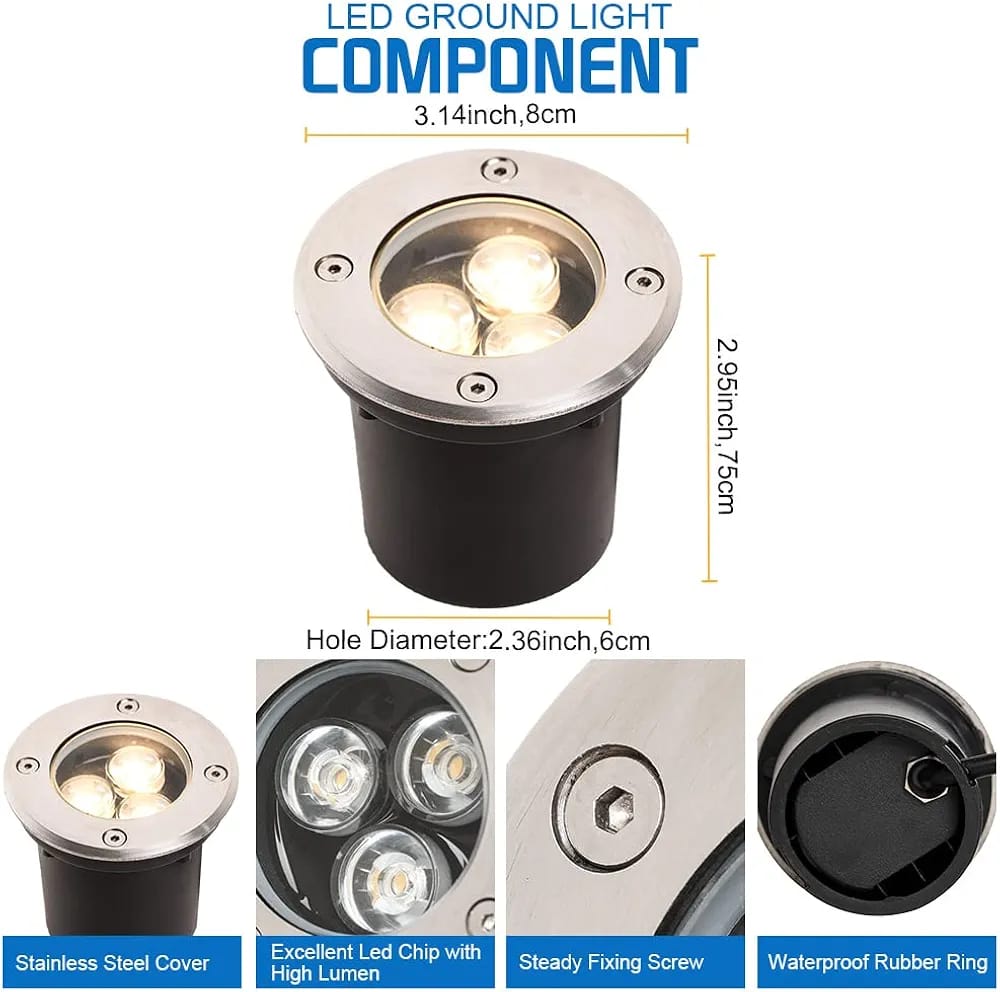 LAMP DE PISO 3W 12V IP67