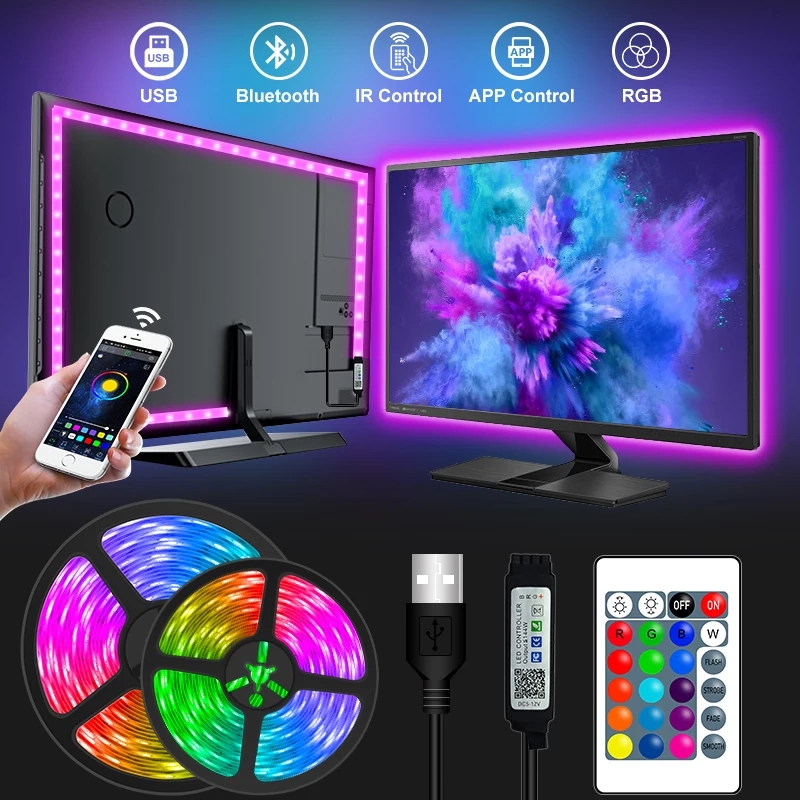 KIT LED RGB TV 2M 5050SMD 